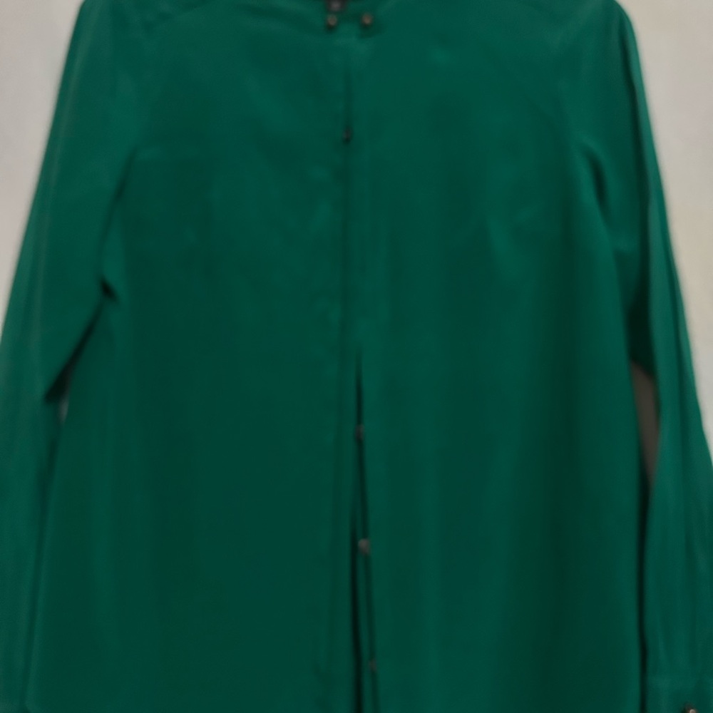 Ann Taylor Vibrant Green Button Down Shirt